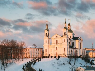 Vitebsk, Belarus. Famous Landmark Is Assumption Cathedral Church